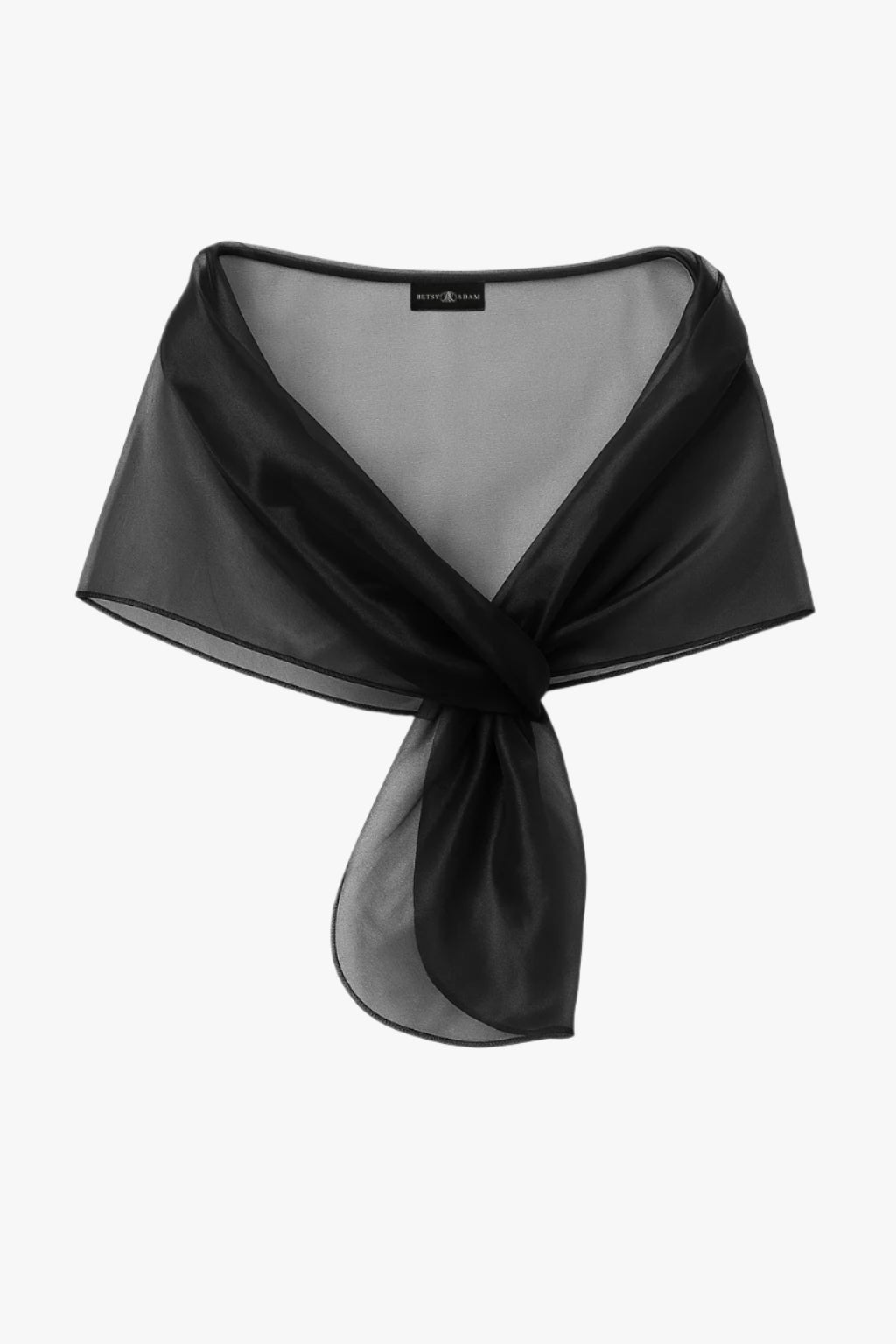 Betsy & Adam "Joan" Pull Through Organza Shawl Wrap - Wine