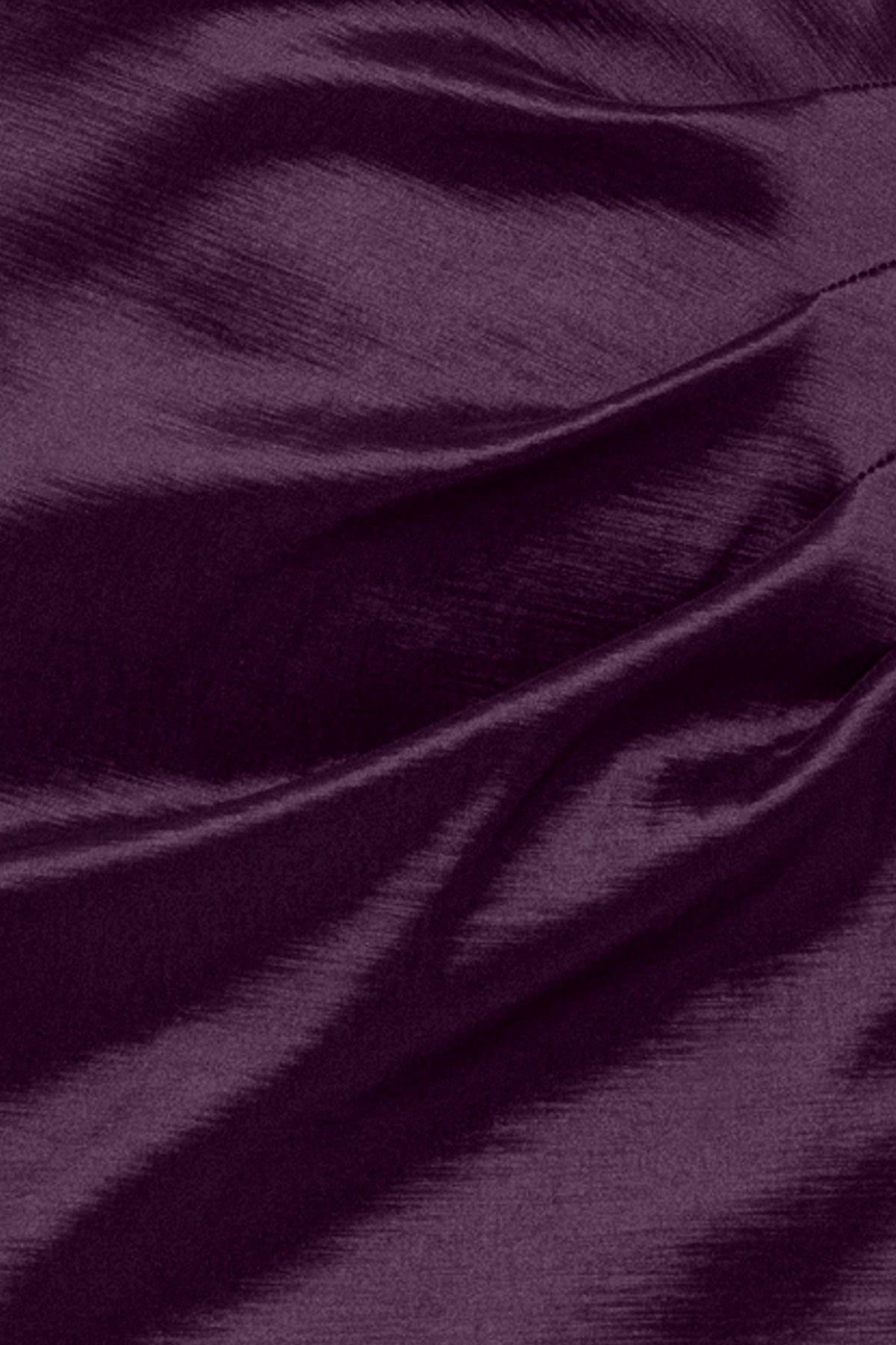 Betsy & Adam "Gia" Taffeta Twist Off the Shoulder Dress - Plum
