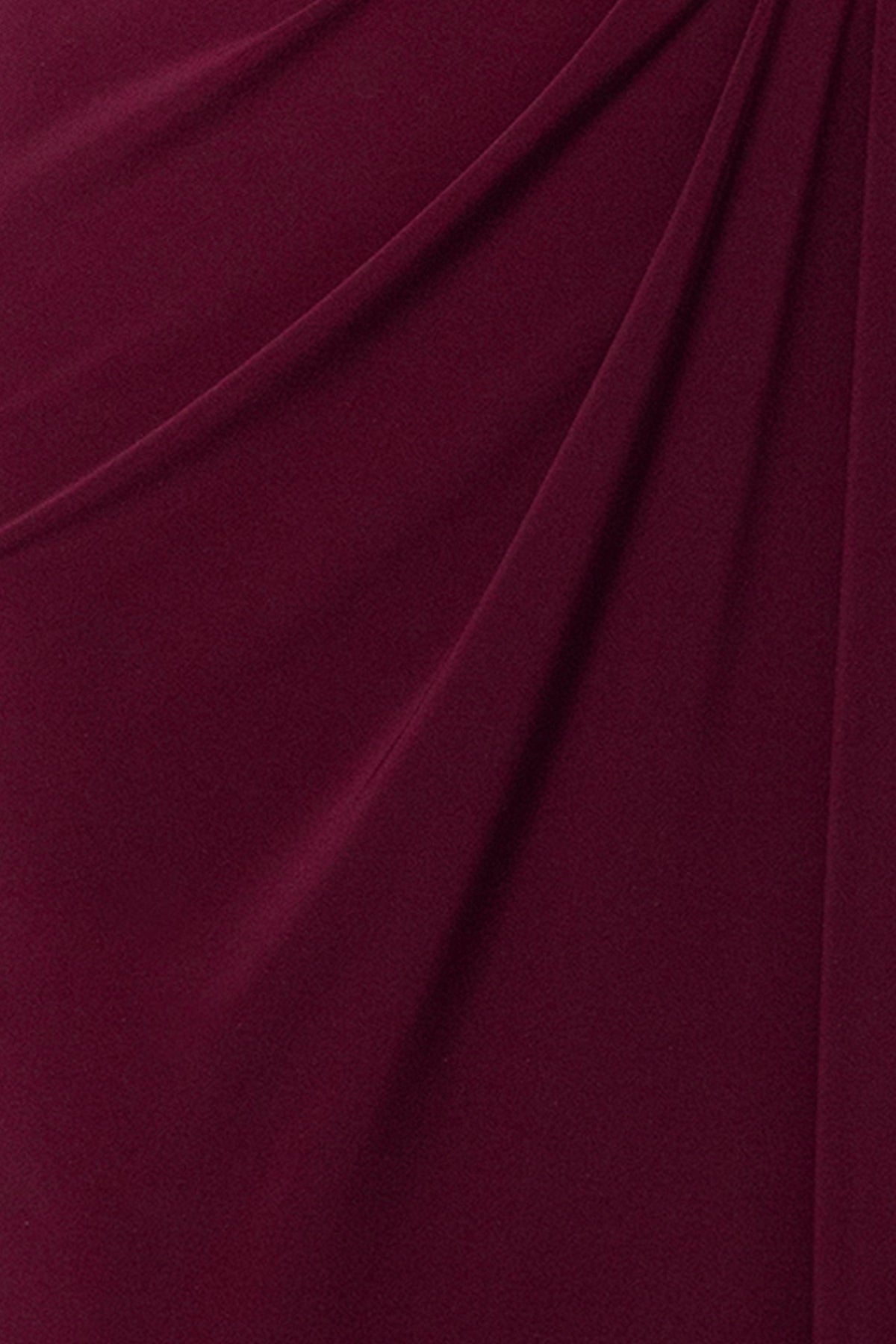 Betsy & Adam "Jeanette" Stretch Knit Long Sleeve Dress - Wine