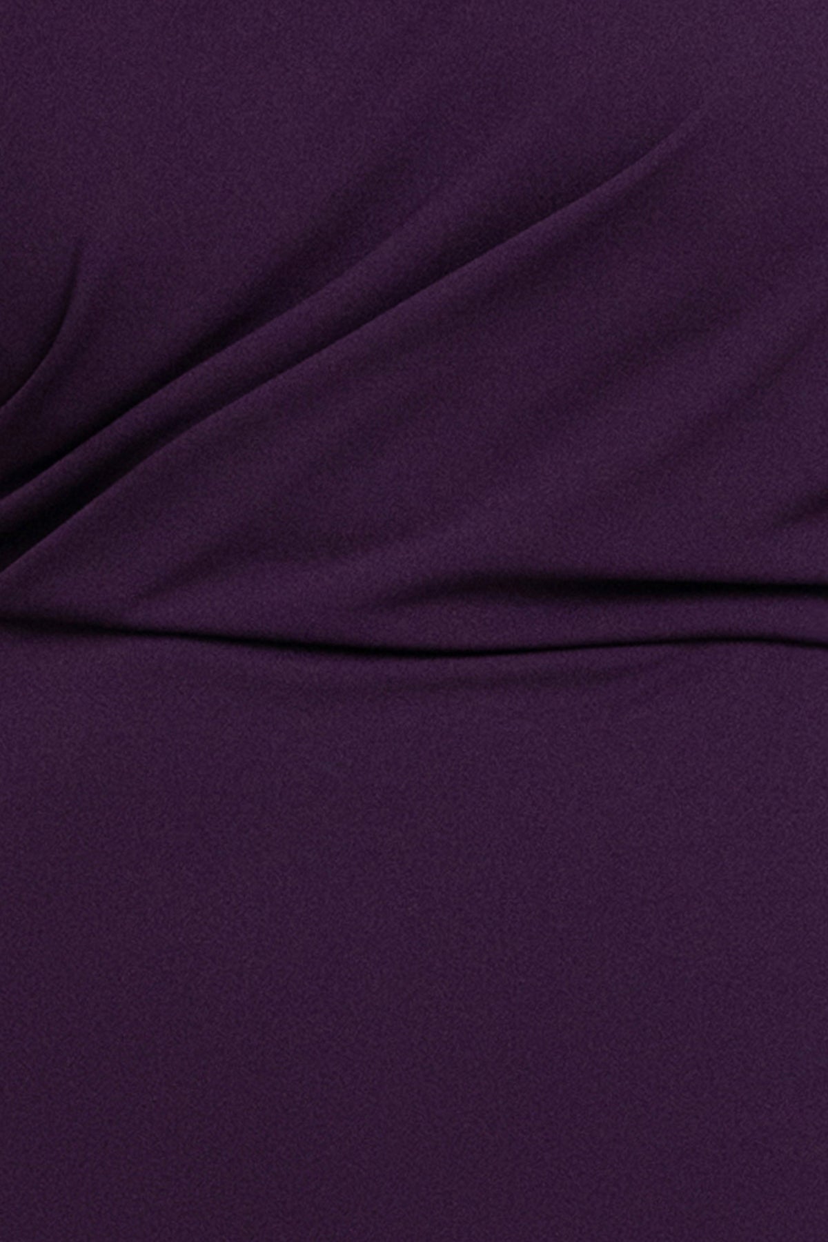 Betsy & Adam Plus “Madeline” Scuba Crepe Off The Shoulder Dress - Mulberry