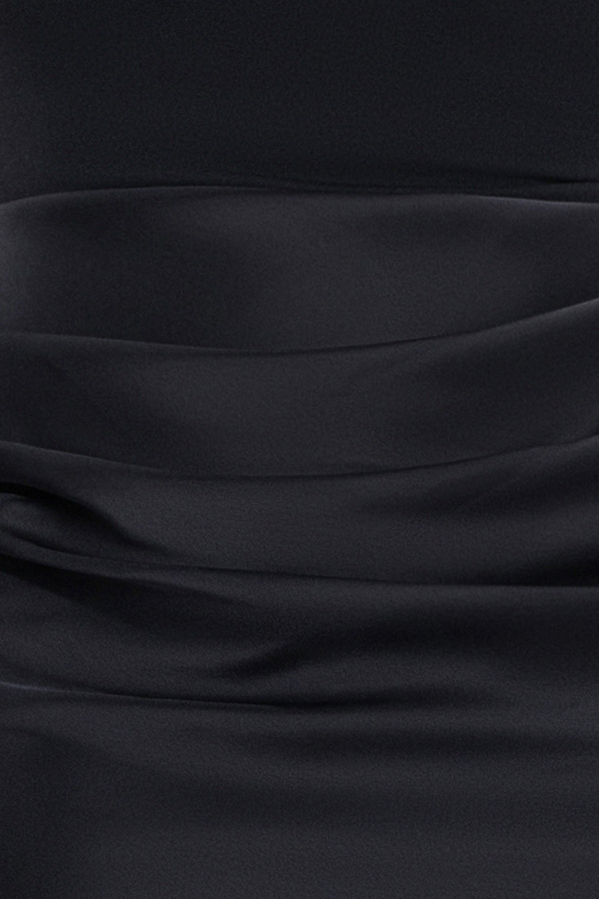 Betsy & Adam "Jamie" Double Face Satin Mock Neck Dress - Black