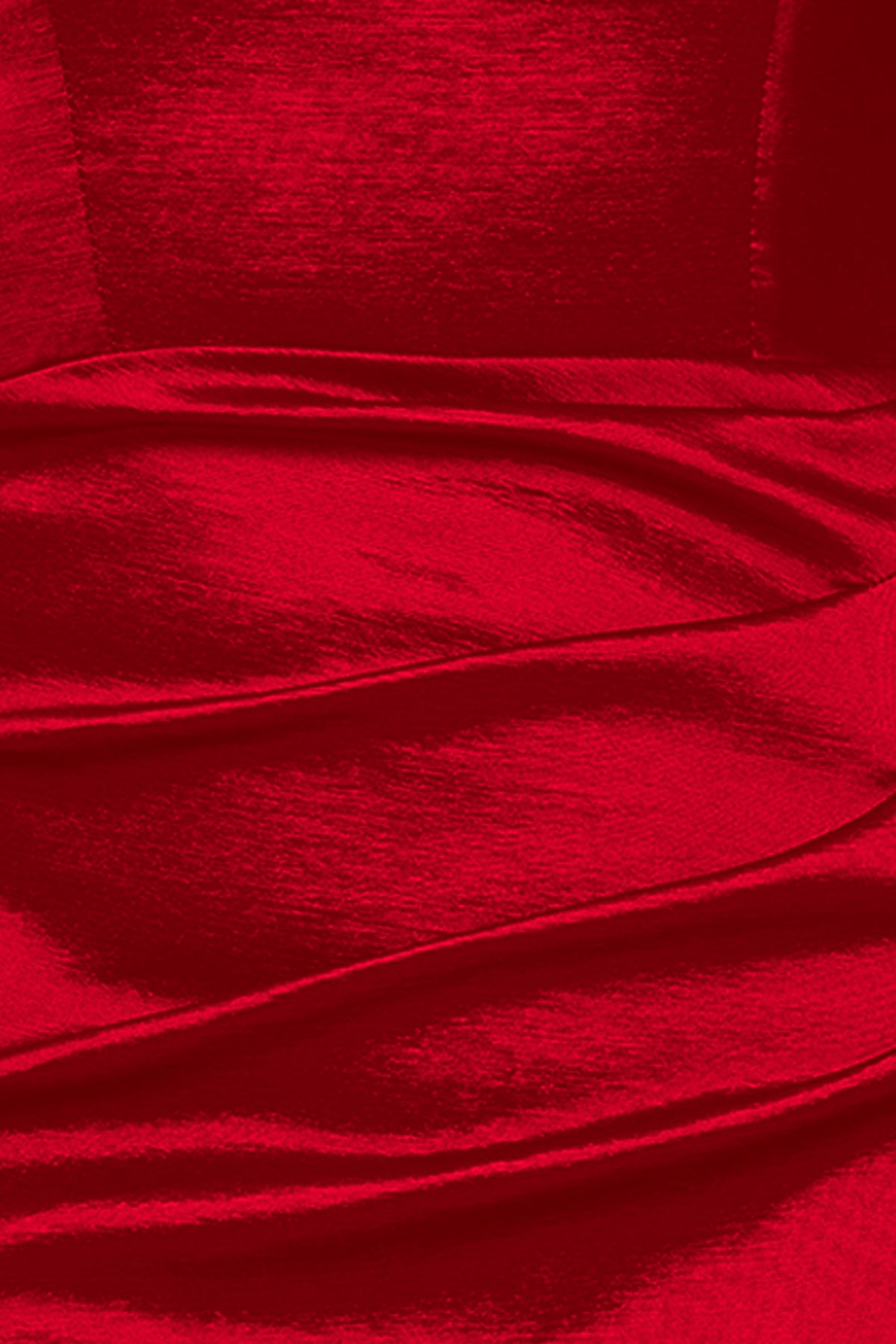 Betsy & Adam "Gia" Taffeta Twist Off the Shoulder Dress - Red