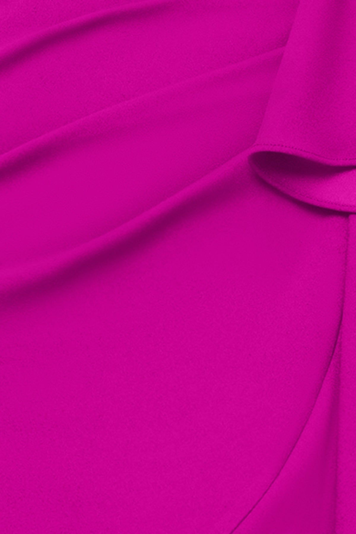 Betsy & Adam Petite "Candace" V-Neck Hi Low Cascade Dress - New Fuchsia