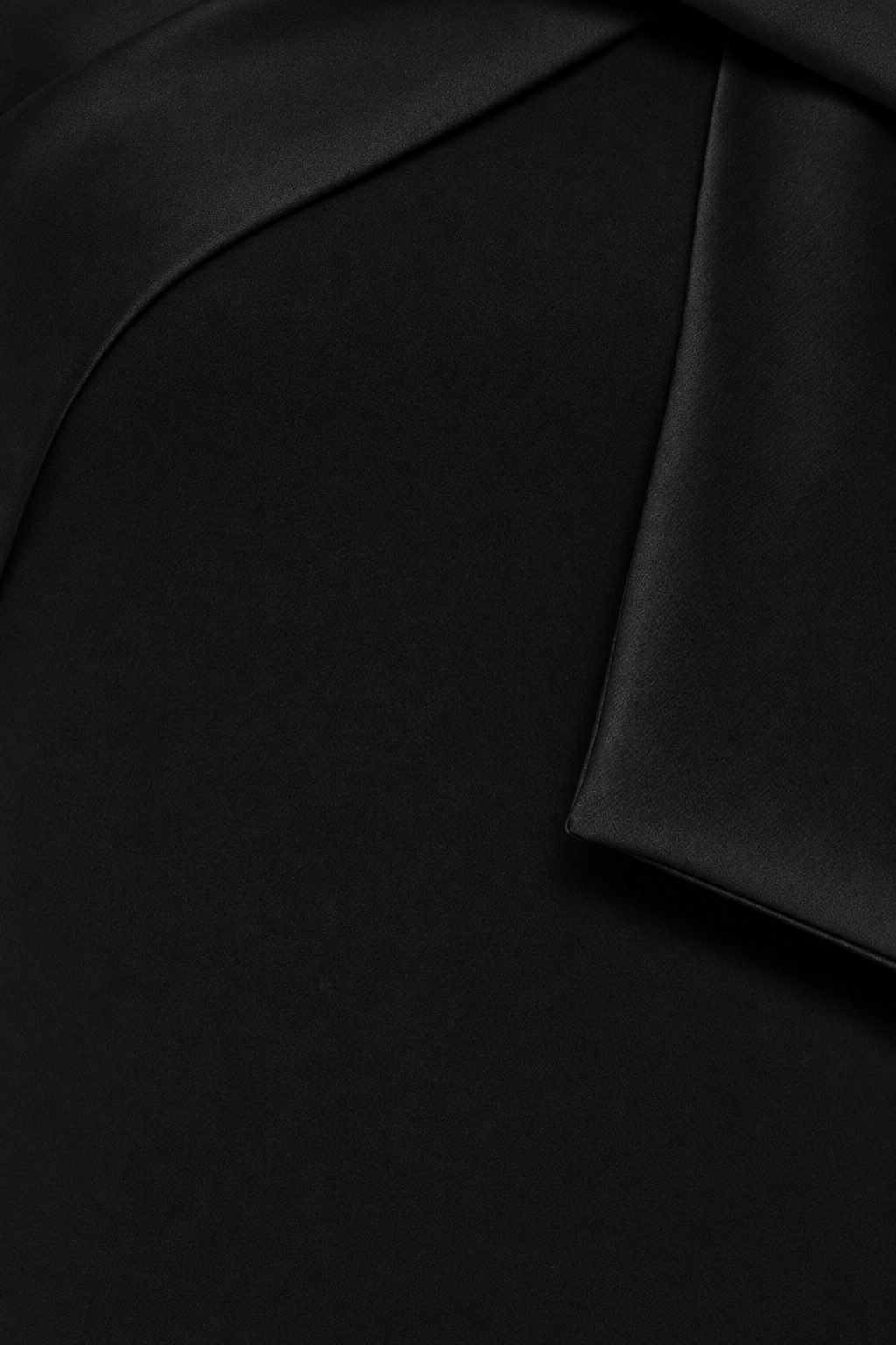 Betsy & Adam "Carmela" Scuba Crepe With Satin Bow Dress - Black