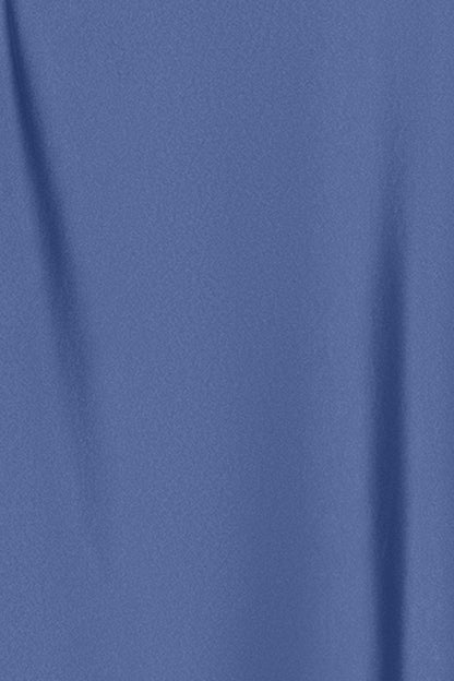 Betsy & Adam Petite "Colette" Satin Ruched Trim Dress - Slate