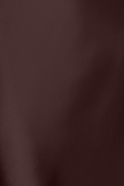 Betsy & Adam "Amberly" Satin Drape Neck Dress - Brown