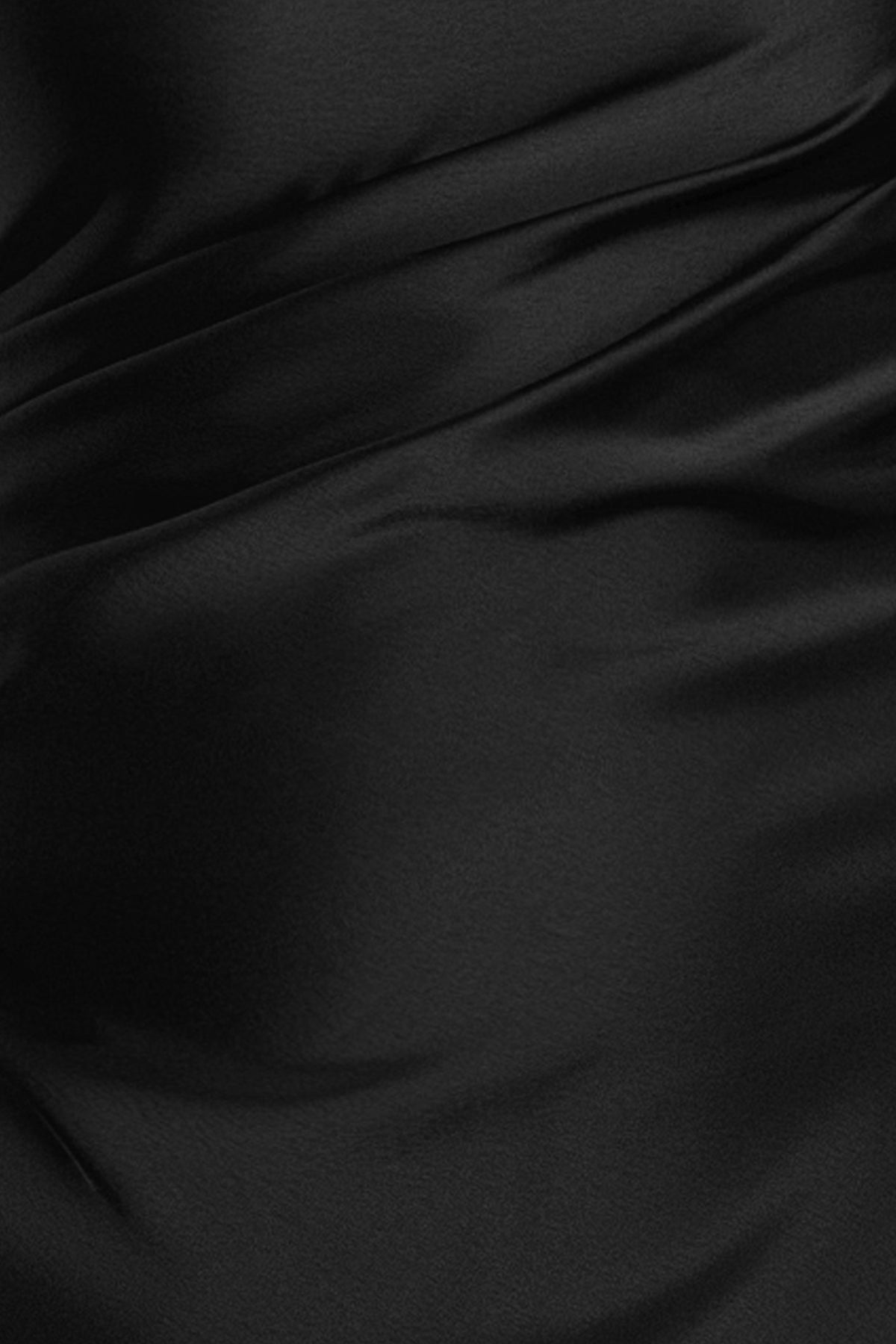 Betsy & Adam "Magnolia" Satin One Shoulder Dress - Black