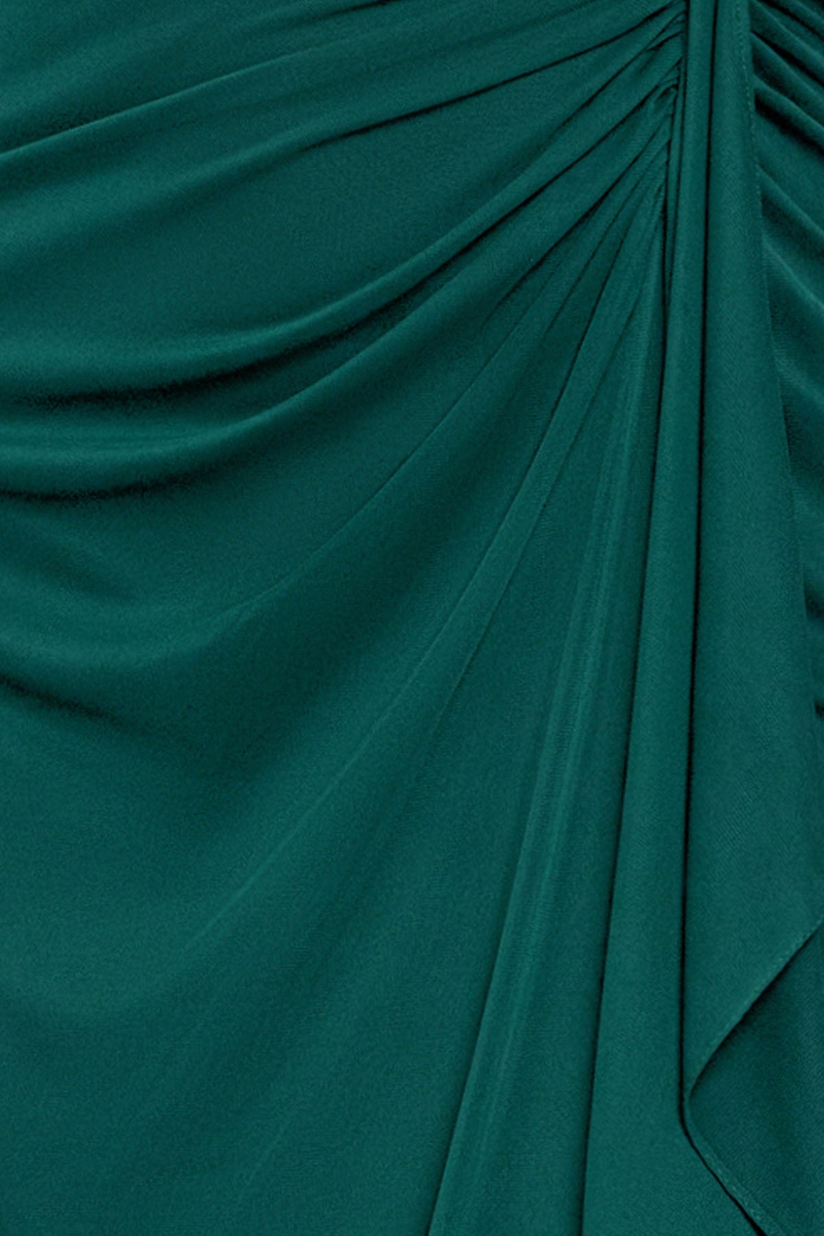 Betsy & Adam "Shailene" Sheer Matte Jersey & Glitter Lace Off The Shoulder Top Dress - Pine
