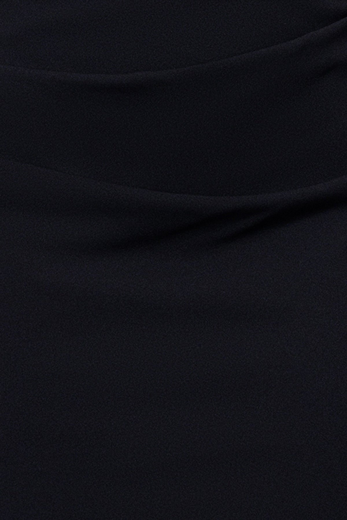 Betsy & Adam "Jordan" Scuba Crepe Draped Back Short Dress - Black