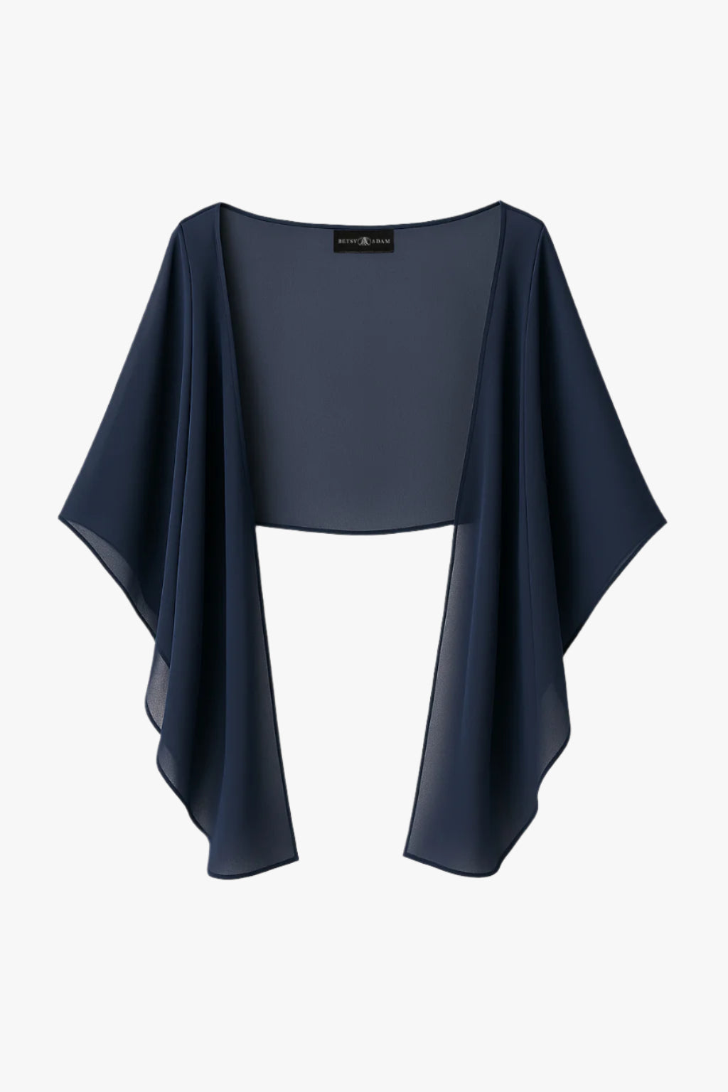 Betsy & Adam "Bernadette" Chiffon Shawl Wrap - Navy
