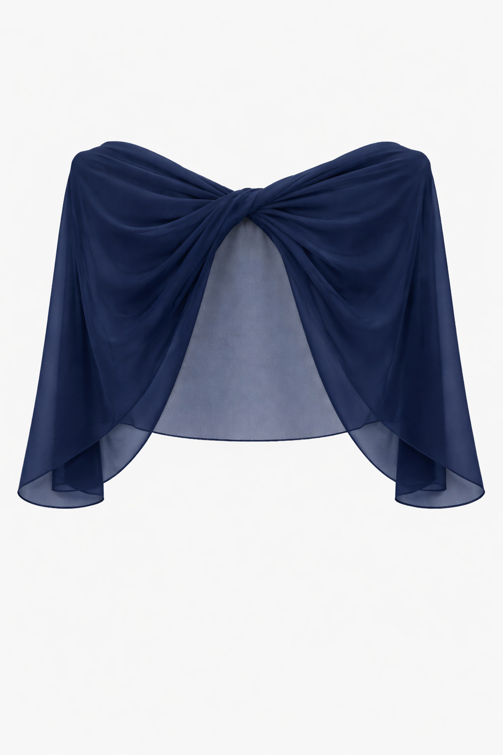 Betsy & Adam "Nikita" Chiffon Twist Shawl Wrap - Ivory