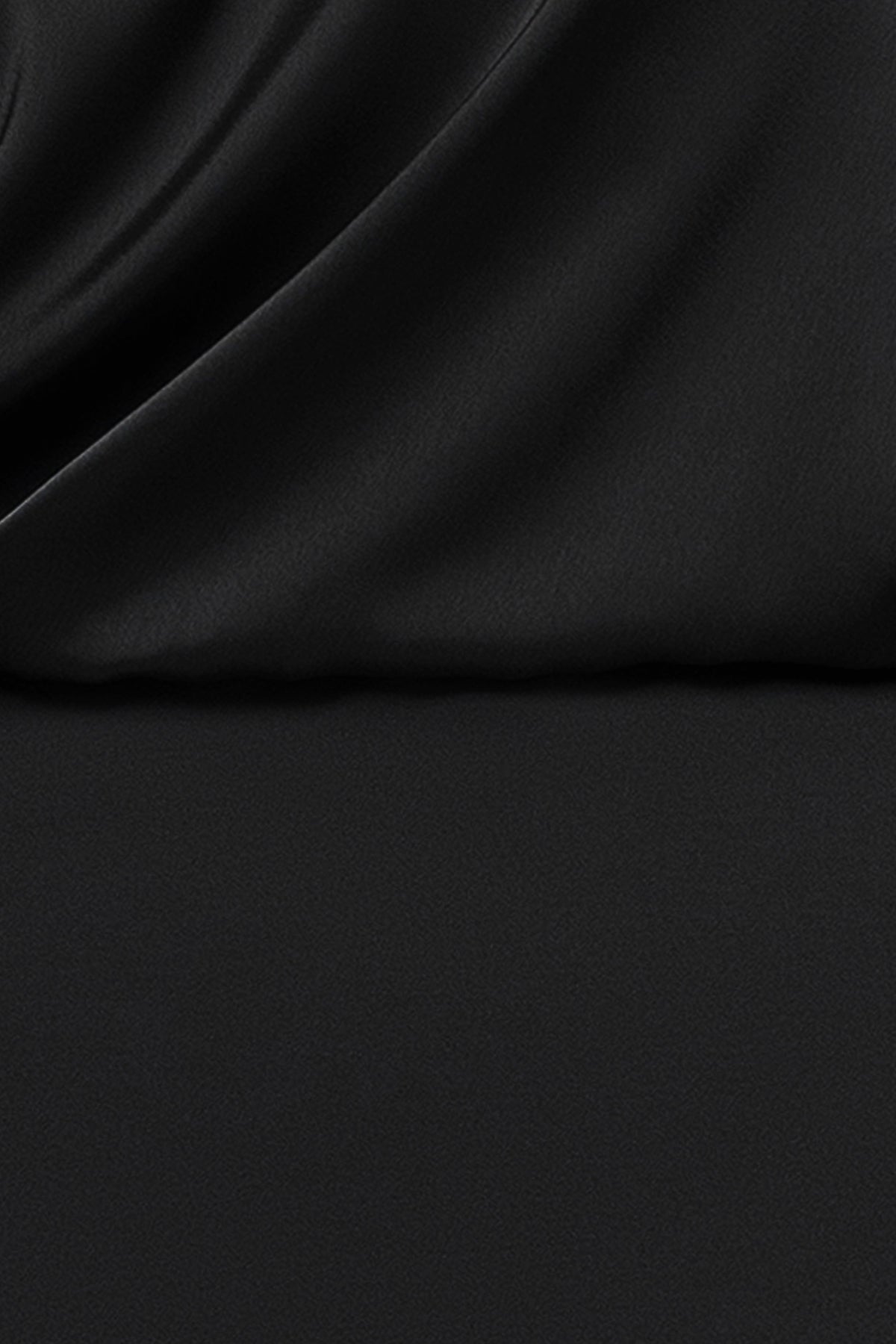 Betsy & Adam Plus "Ana" Scuba Crepe & Satin Drop Shoulder Dress - Black