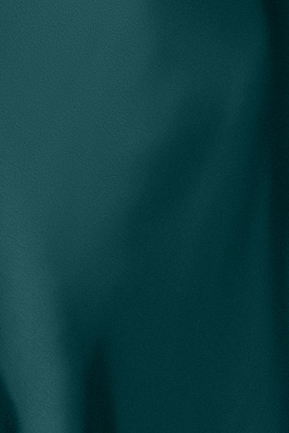 Betsy & Adam Petite "Amberly" Satin Drape Neck Dress - Pine