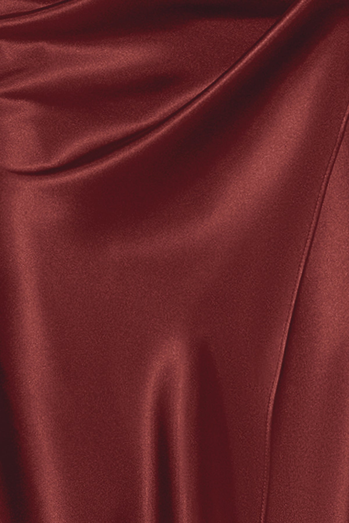 Betsy & Adam "Tatum" Satin Cowl Mock Neck Dress - Nutmeg