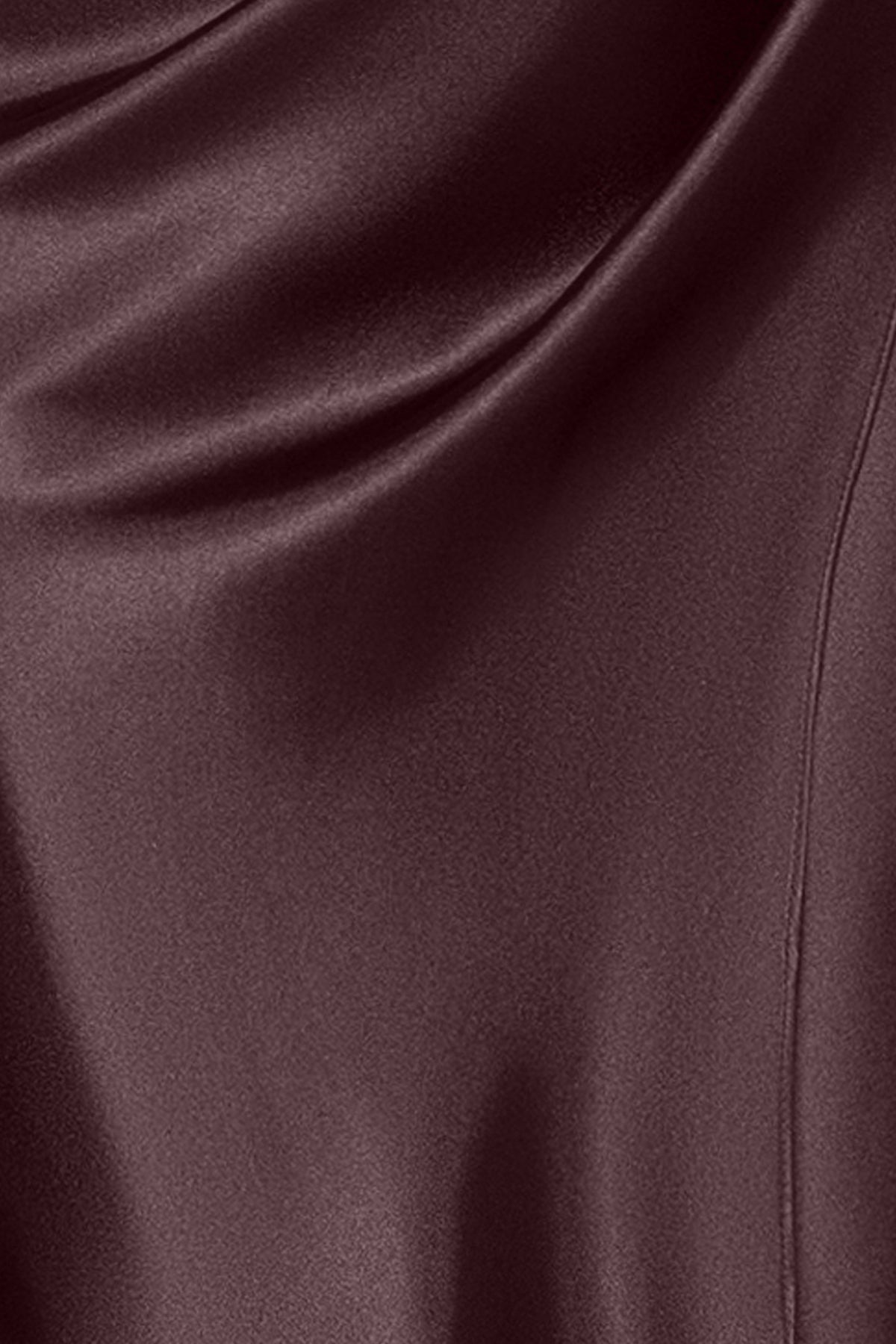 Betsy & Adam "Tara" Satin Tie Neck Dress - Chocolate