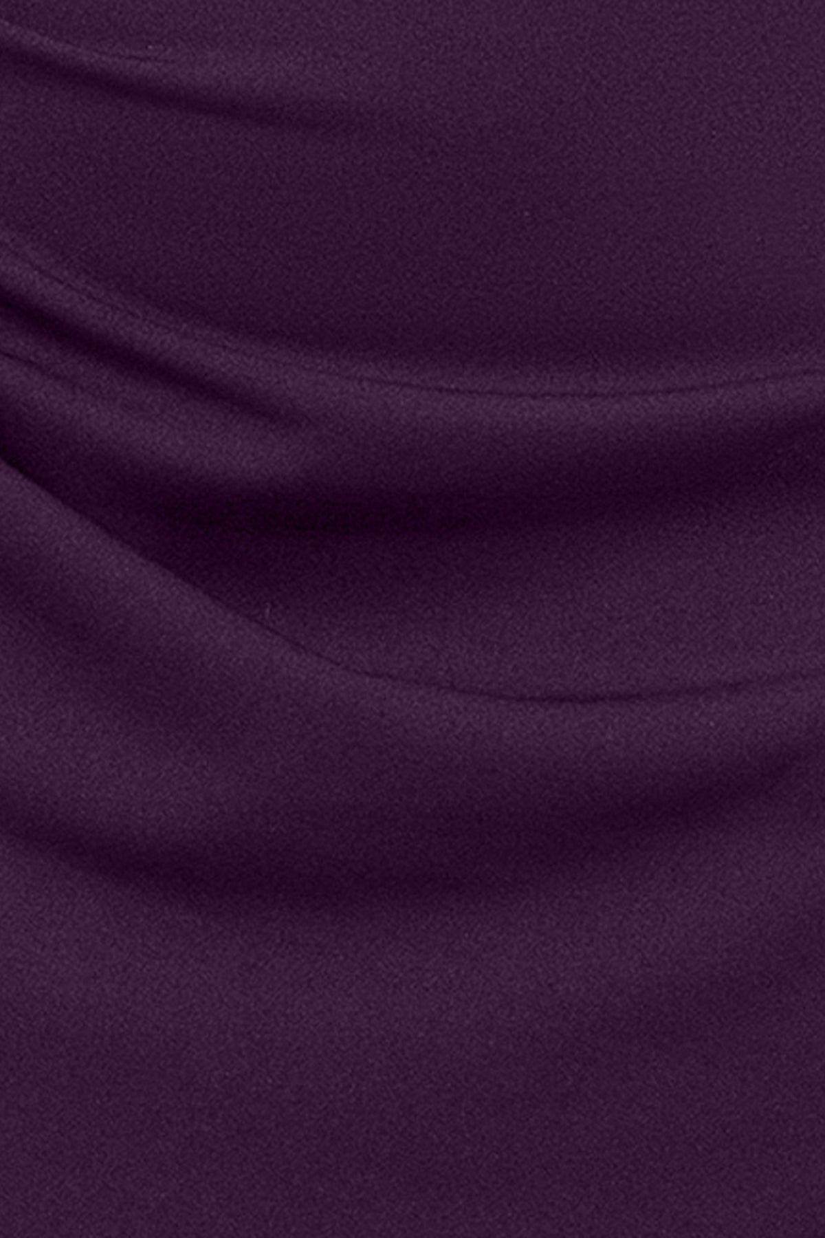 Betsy & Adam Plus "Monica" Scuba Crepe & Taffeta Trim Ruched Dress - Mulberry
