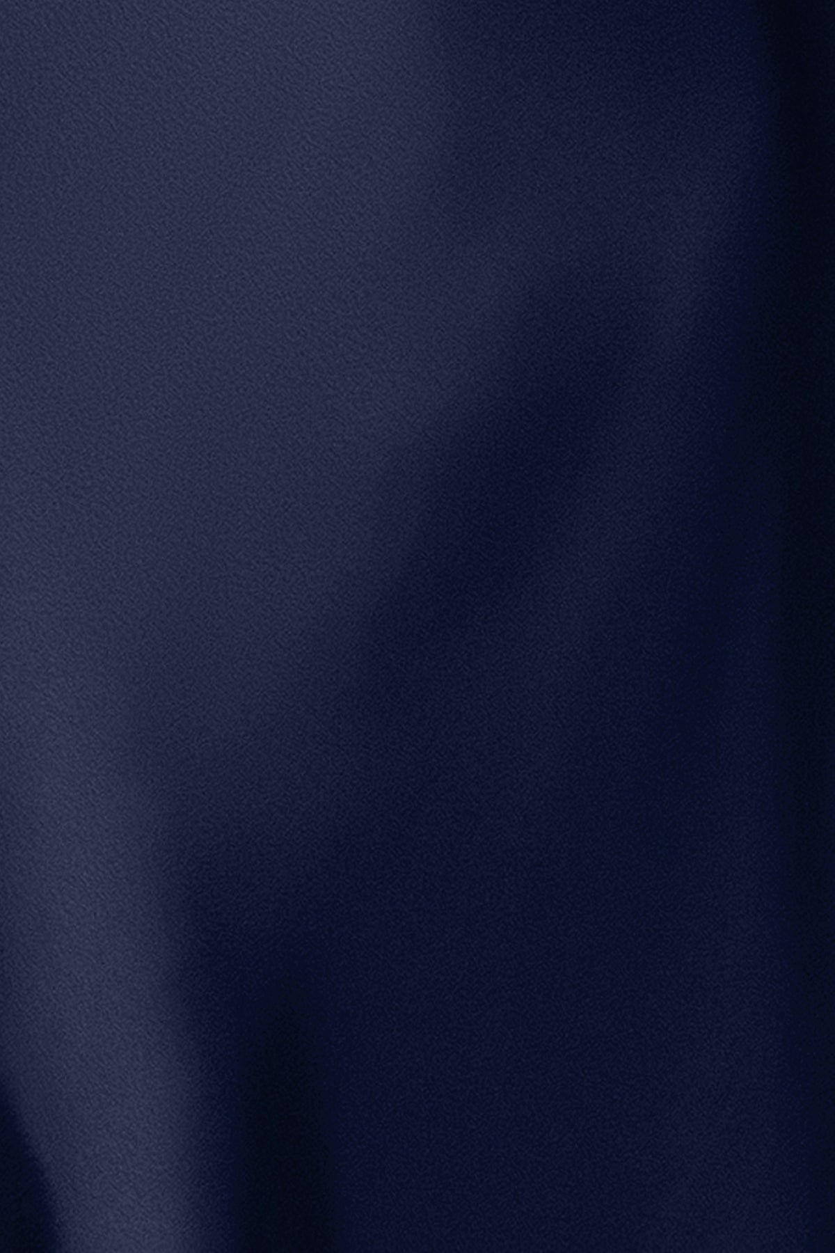 Betsy & Adam Petite "Amberly" Satin Drape Neck Dress - Navy
