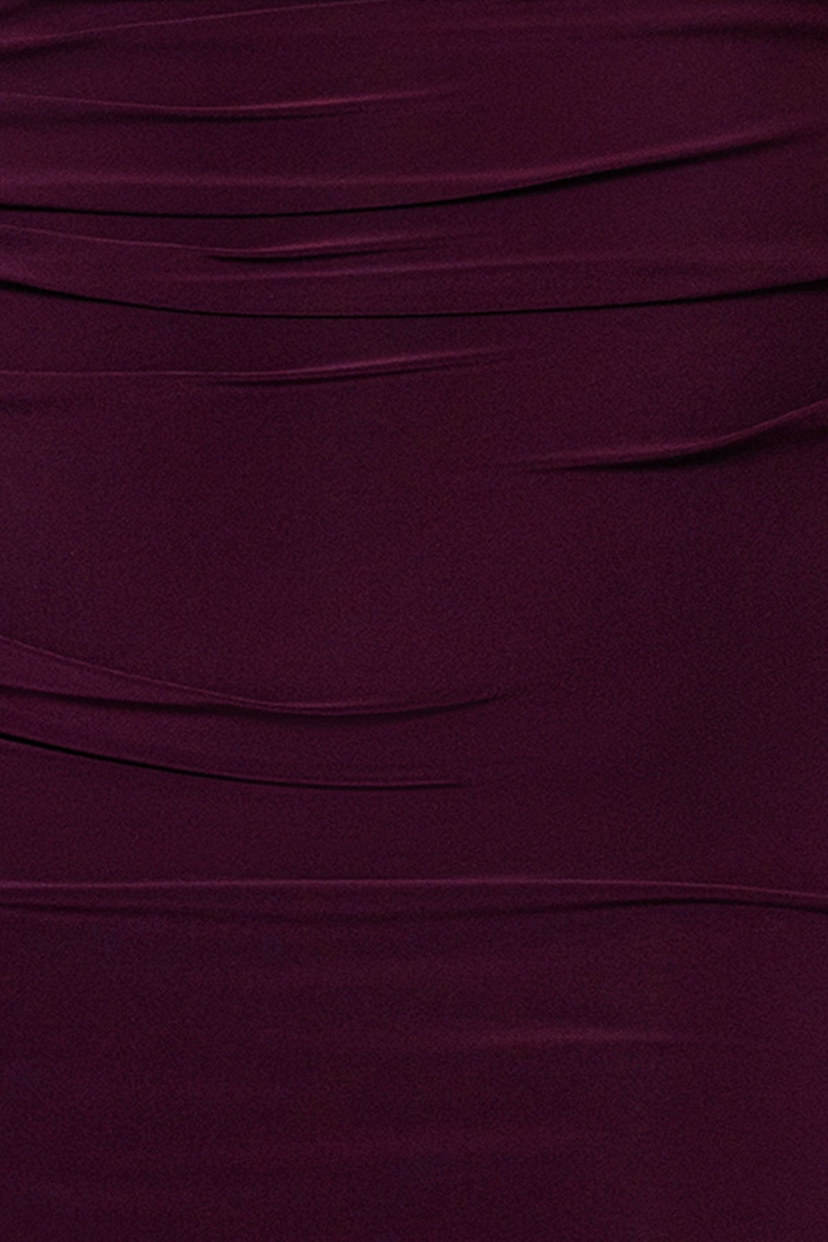 Betsy & Adam Plus “Miriam” Jersey Knit Draped Back Dress - Wine
