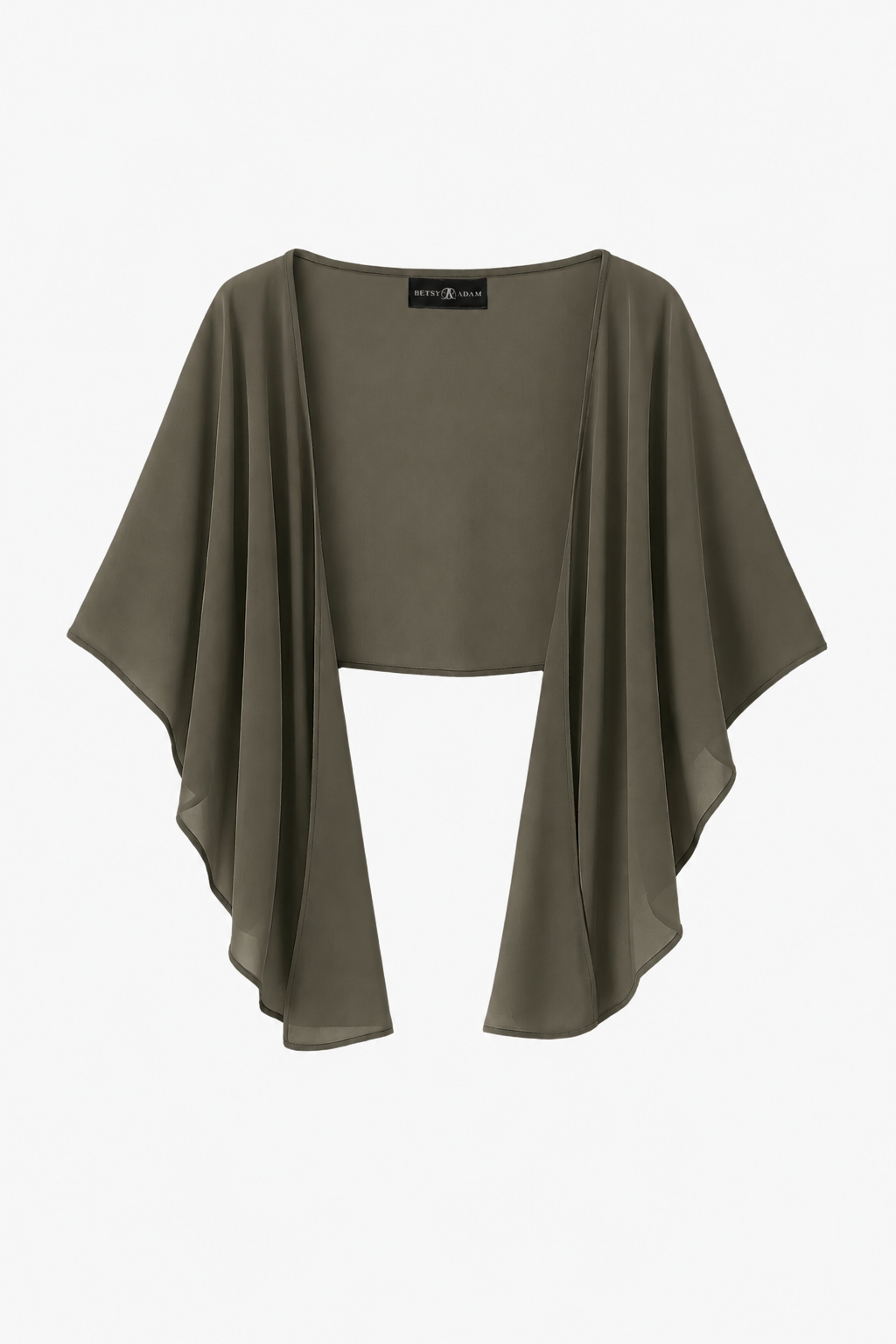 Betsy & Adam "Bernadette" Chiffon Shawl Wrap - Olive