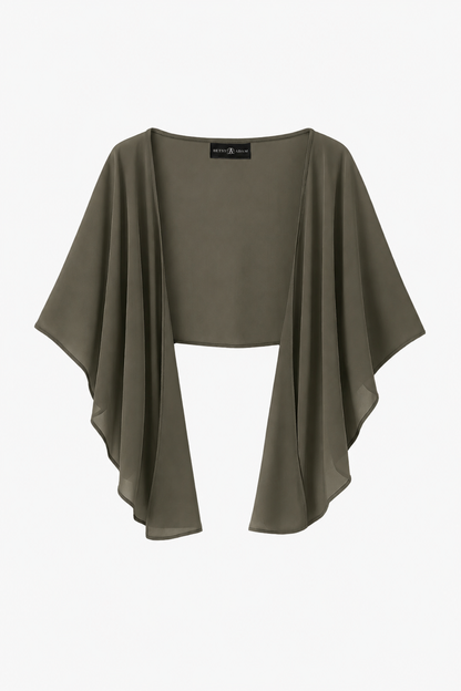 Betsy & Adam "Bernadette" Chiffon Shawl Wrap - Olive