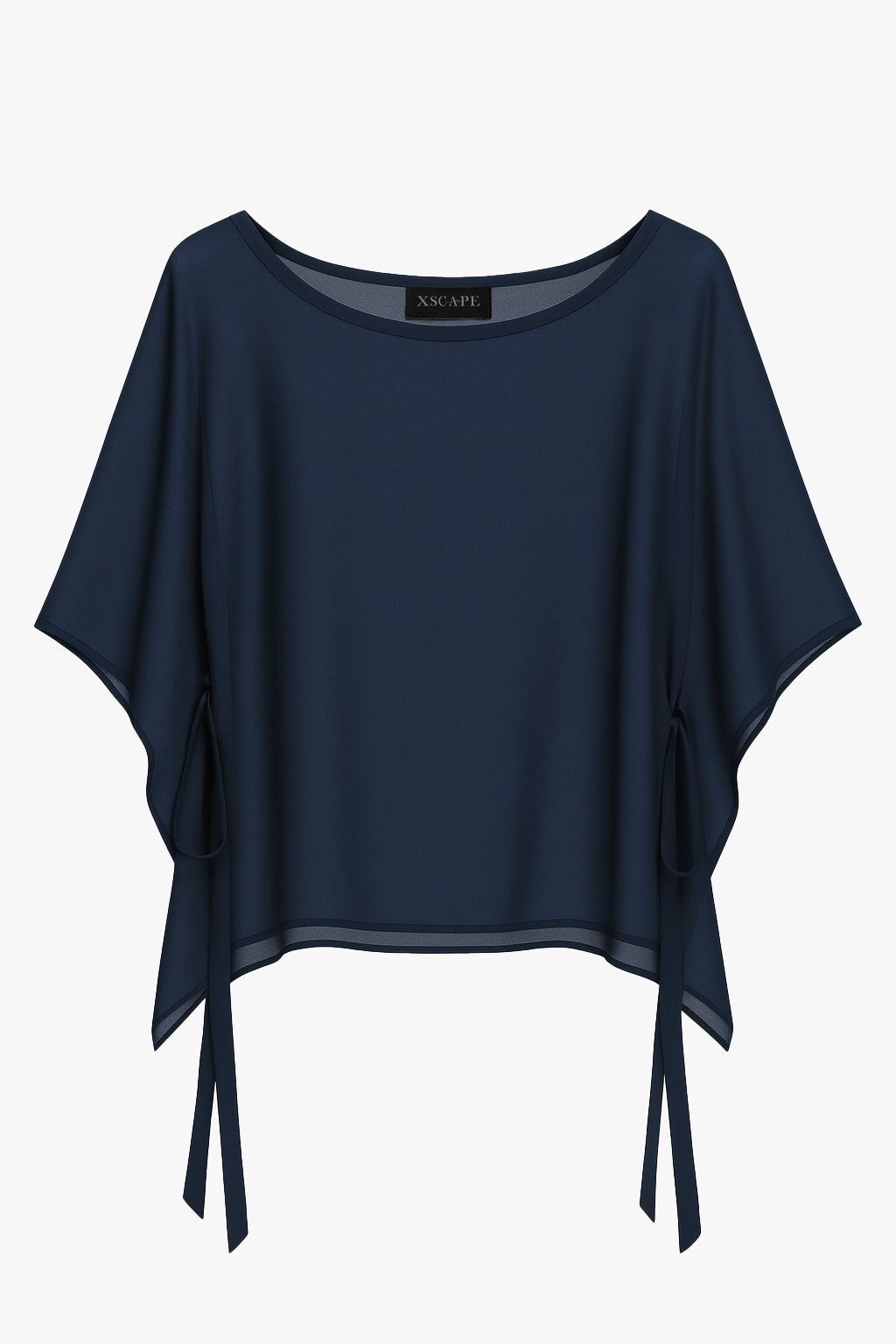 Betsy & Adam "Demi" Chiffon Pullover Shawl Wrap - Black