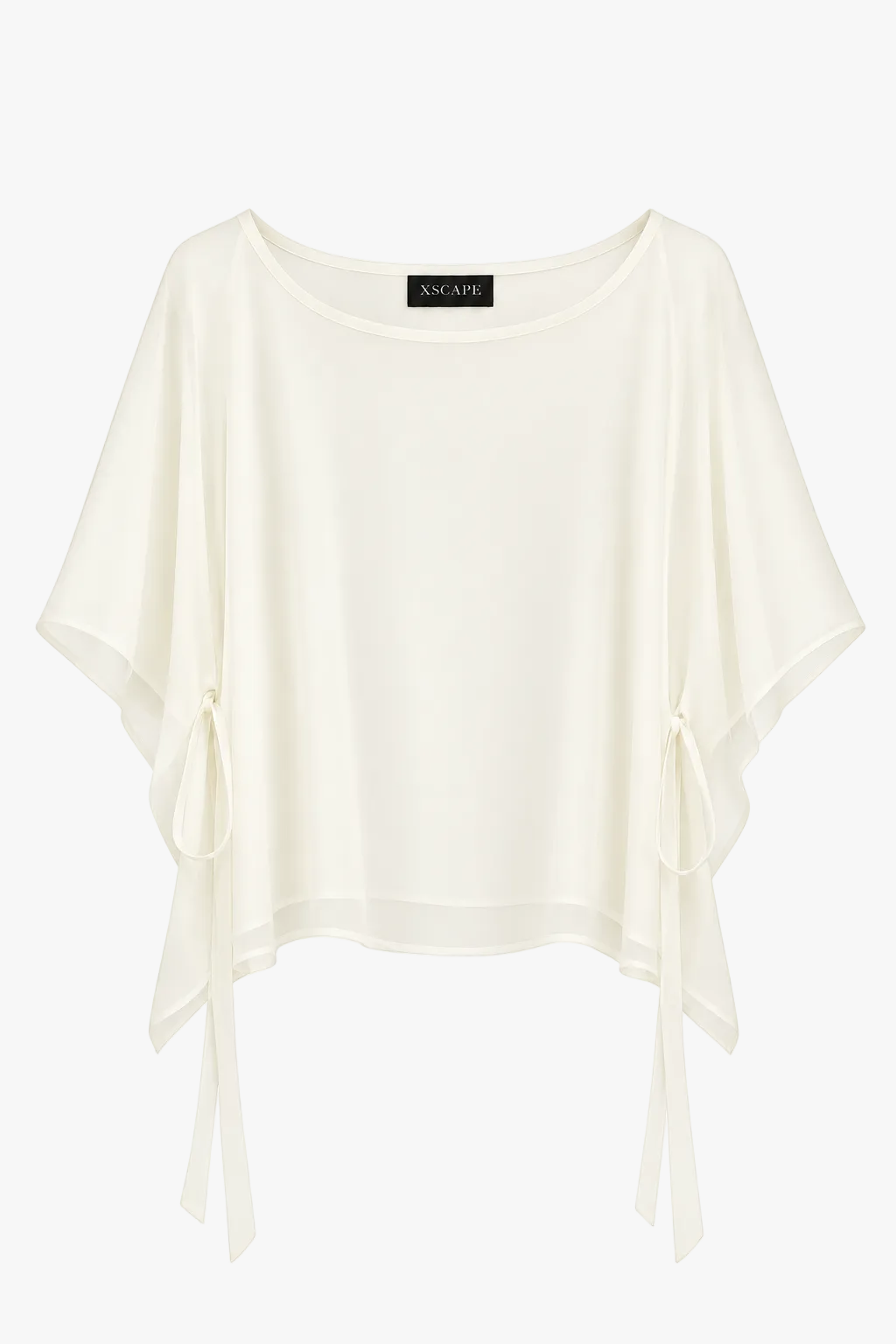 Betsy & Adam "Demi" Chiffon Pullover Shawl Wrap - Ivory